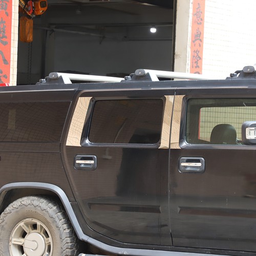 Silver Steel Car Window Center Pillar Cover Trims 8PCS For Hummer H2 2003-2009 - Foto 12 di 21