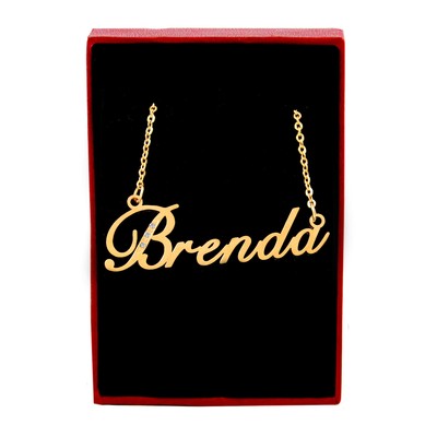 Brenda Name Necklace - Gold Tone 