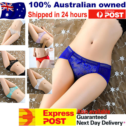 Women Sexy Panty Underwear Briefs Lingerie hollow Size 6-12 black red New AU - Picture 1 of 13