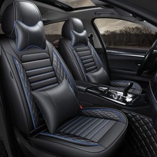 5d Car Seat Covers Full Set W Waterproof Leather Universal For Sedan Suv Truck