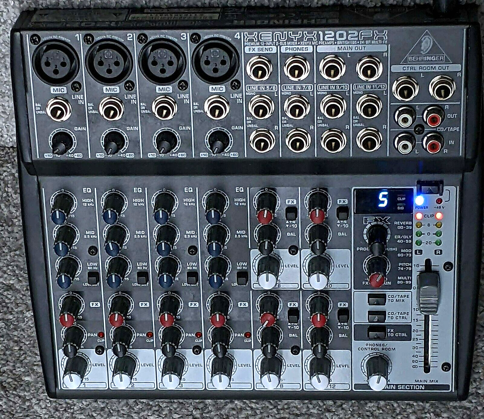 Behringer XENYX 1202FX 12 CH Mixer with Effects USER MAN. Included NOT