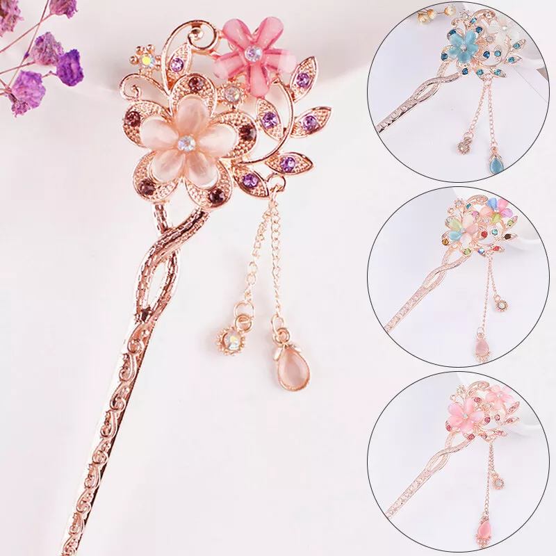  FRCOLOR 6 Pcs Hairpin Flower Hair Pin Stick Hair