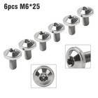 6pcs Alloy Bolts Truss Torx Head Screws M6x25mm For Bike Motorcycle Titan