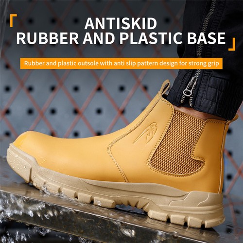 Mens Waterproof Leather Work Ankle Safety Boots Steel Toe Cap Shoes Lightweight - Picture 6 of 35