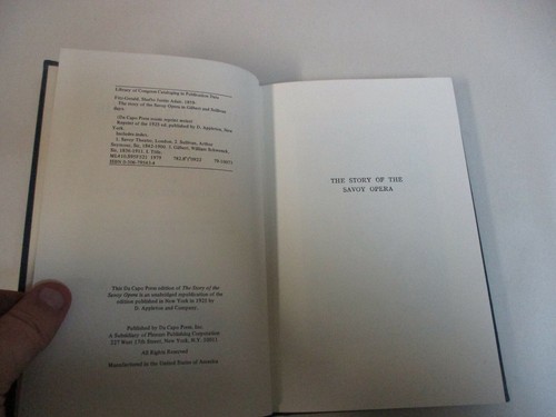 The Story of the Savoy Opera in Gilbert Sullivan Days by DA Capo Press NY 1979  - Picture 4 of 12