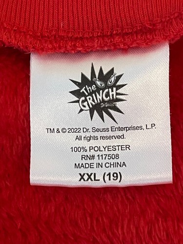Sudadera de terciopelo cuello redondo XXL The Grinch Dr Seuss para mujer lista traviesa - Imagen 4 de 7