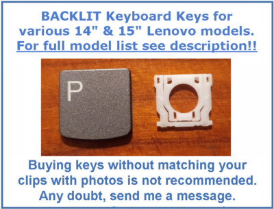 BACKLIT Keyboard KEYs for various 14'' & 15'' Lenovo Ideapad & Flex models LELO01