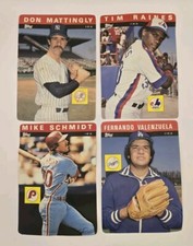 1985 Topps 3D Don Mattingly, Tim Raines, Fernando Valenzuela & Mike Schmidt Lot