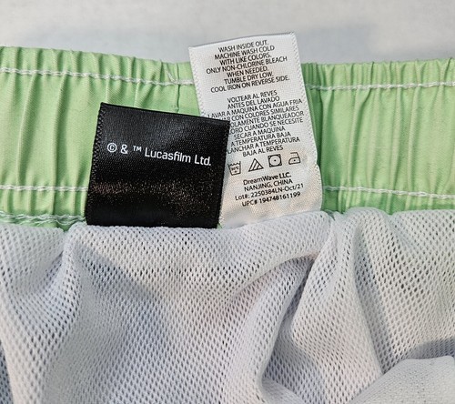 Costume da bagno ragazzo taglia 6 pantaloncino fodera bambino Yoda Star Wars Mandalorian spiaggia piscina - Foto 8 di 9