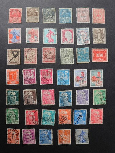 FRANCE - Large Vintage Collection, 1902 to 1960's (245 all different stamps) - Picture 4 of 10
