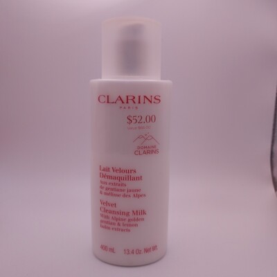 Clarins Paris Velvet Cleansing Milk Alpine Golden Gentian Lemon 13.4oz NO SEAL 