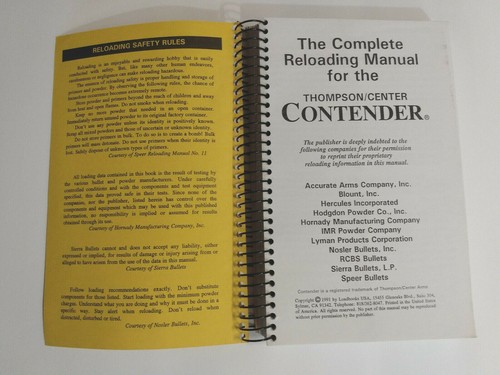El manual de recarga completo para el contendiente Thompson/centro ~ PRIMERA EDICIÓN - Imagen 4 de 7