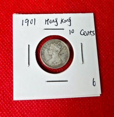 1901 Hong Kong silver 10 cents coin | eBay