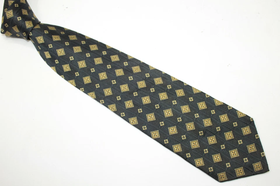 Corbata de seda HALSTON hecha en Italia F76581 Foto 2 de 4