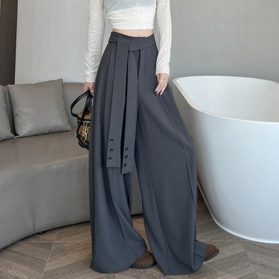 Japanese Women high-waisted suit pants trousers Spring Summer