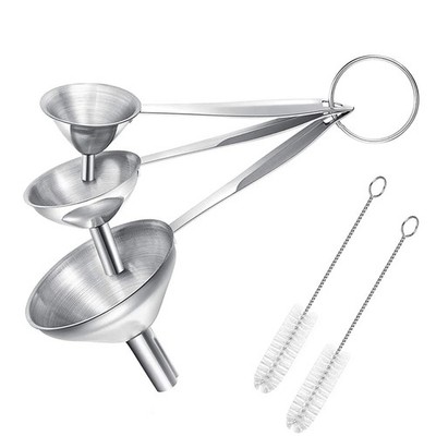 Pack of 3 Funnels, Funnel Kitchen Small Large Funnel for Jam Funnel Stainless...