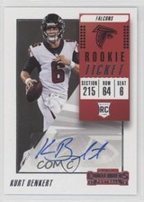 2018 Panini Contenders Rookie Ticket Auto Kurt Benkert #205 Auto h1k