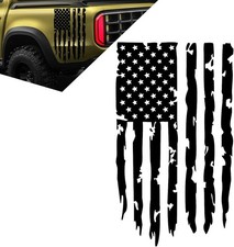 American Flag Sticker, Waterproof Sun-Proof Tailgate Distressed Self-Adhesive De