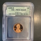 1986-S ICG PR70 DCAM Lincoln cent — photo 2