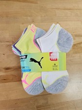 10 PAIR - SIZE 9-3.5 - Kid's Puma Low Cut Moisture Wicking Arch Support Socks