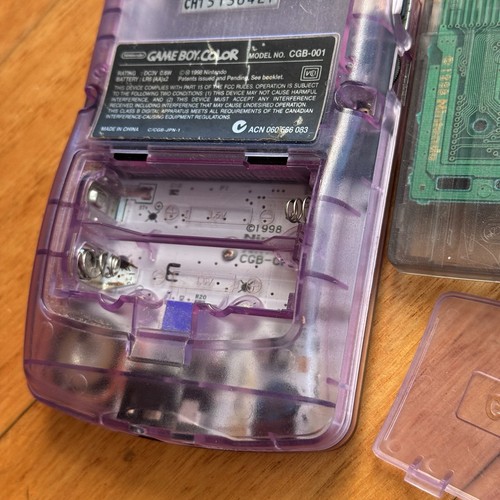Nintendo Gameboy Color Console Atomic Purple & Rugrats Game - 第 10/12 張圖片
