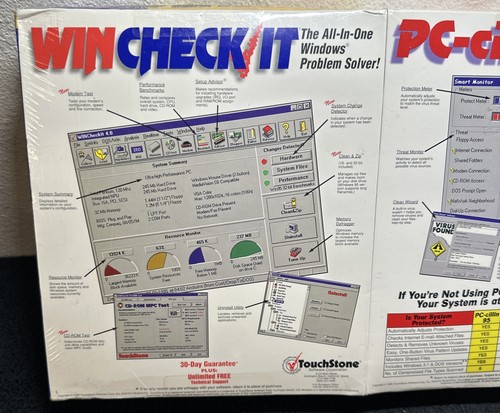 Vintage Touchstone Anti Virus Bundle PC-Collin 95 Win Check It 4.0 Logiciel - Photo 8/9