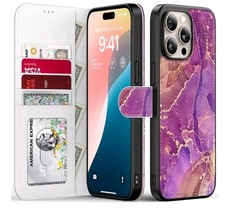 iPhone 14 Pro Case Wallet,Detachable Flip Folio Leather Cover,RFID Blocking