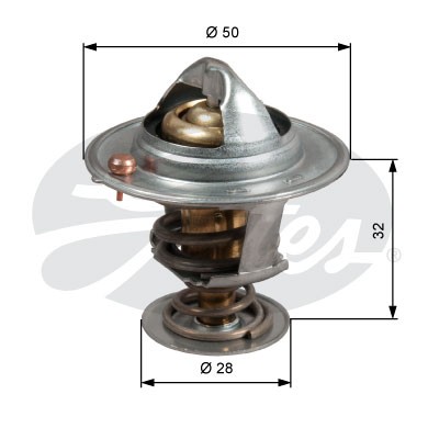 ENGINE COOLANT THERMOSTAT TH50588G1 GATES NEW OE REPLACEMENT - Picture 2 of 5