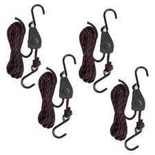 4 Pack 1/8 Inch x 6Ft Kayak Rope Tie Downs Straps Adjustable Tie Down Straps