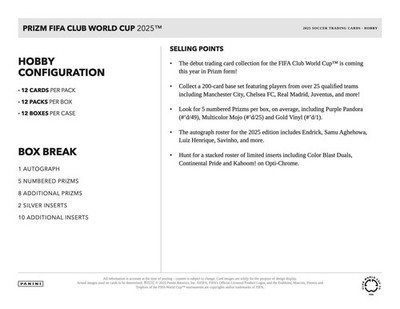 2025 Panini Prizm FIFA Club World Cup Soccer Hobby Pack | eBay