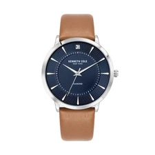 Kenneth Cole New York Men's Watch With Diamond and Leather Band KCWGA2653002
