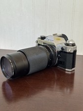 Canon AE-1 Program 35mm Film Camera W/MC Auto Zoom 75-200 Macro Lens