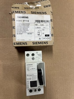 SIEMENS 5SM3 311-6 / 5SM33116 (NEW) RESIDUAL CURRENT OPERATED CIRCUIT BREAKER