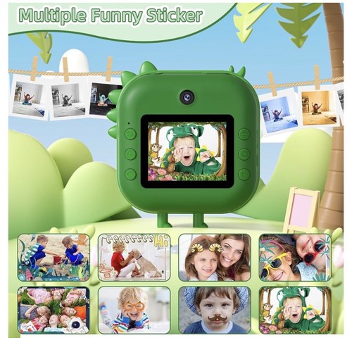 Kids Instant Print Camera Christmas Birthday Gifts For Kids Age 3-12 Dinosaur - Picture 4 of 5