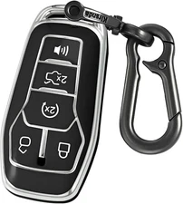 Key fob Cover case Keychain, Soft TPU Key case 5 Buttons fit Smart Remote Key Ve