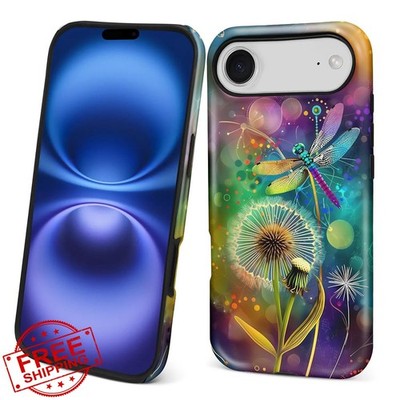Bvkilrvc iPhone 17 Air Case Dragonfly Dandelion Liquid Silicone