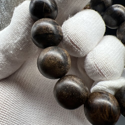 23.4g ~14mm Cambodian Bodhisattva Chess Eaglewood Bracelet柬埔寨土沉菩萨棋沉香圆珠手串级别AAA - Picture 4 of 11