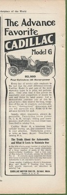 Magazine Ad - 1908 - Cadillac - Model G