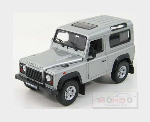 1:24 Welly Land Rover Land Defender 90 1984 Silver WE22498SIL Modellino - Foto 1 di 2