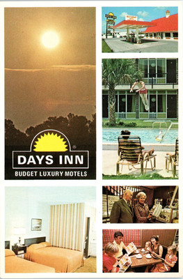 Vintage Postcard Days Inn Motel Pool Rooms Dining Vintage Travel