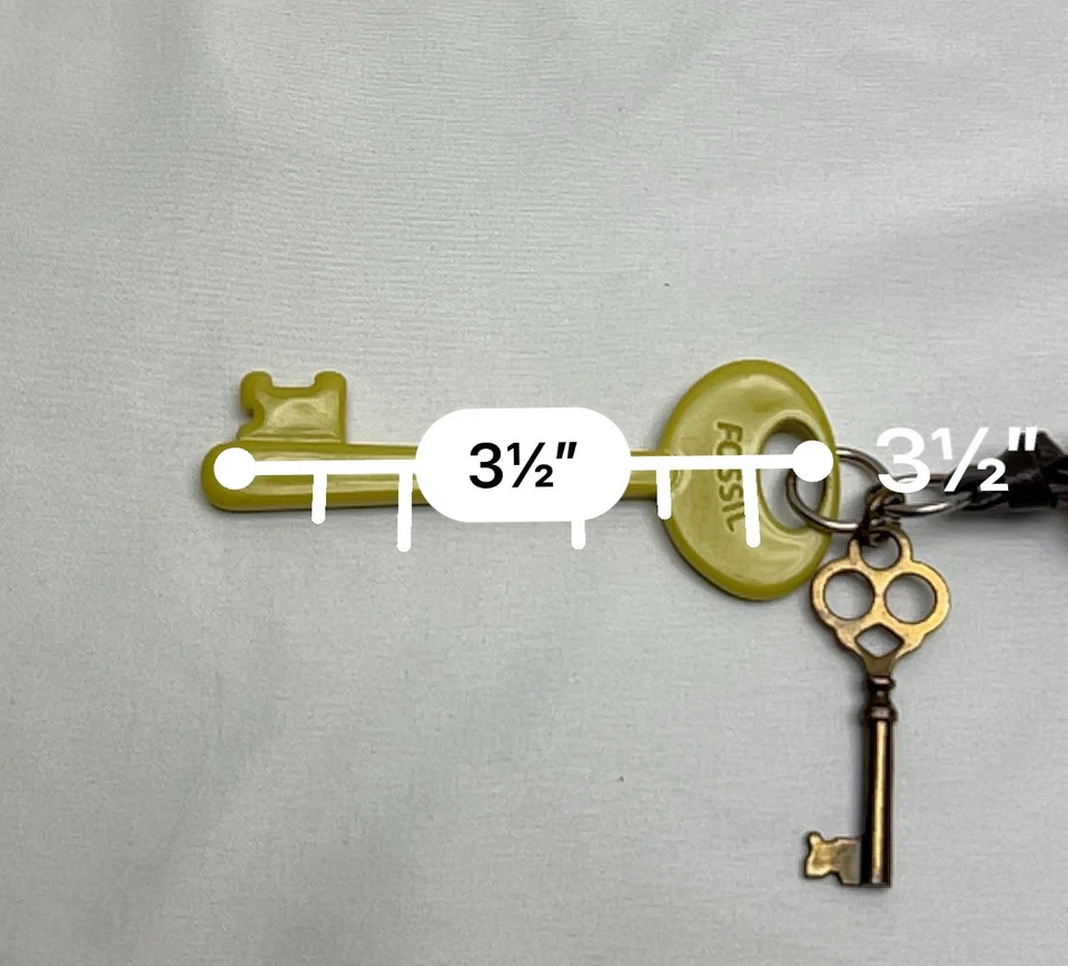 Dijes de bolsa de llaves Fossil Keyper cuentas grandes esqueleto etiqueta colgante repuesto Foto 3 de 4