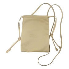 BURBERRY LONDON Leather Shoulder Pouch/Clutch, Beige Women USED