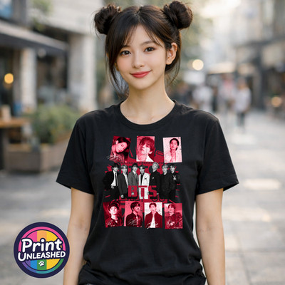 BTS T-Shirt KPOP Band Grafik Tee BTS Fotos Signaturen Druck Kinder Teen Erwachsene