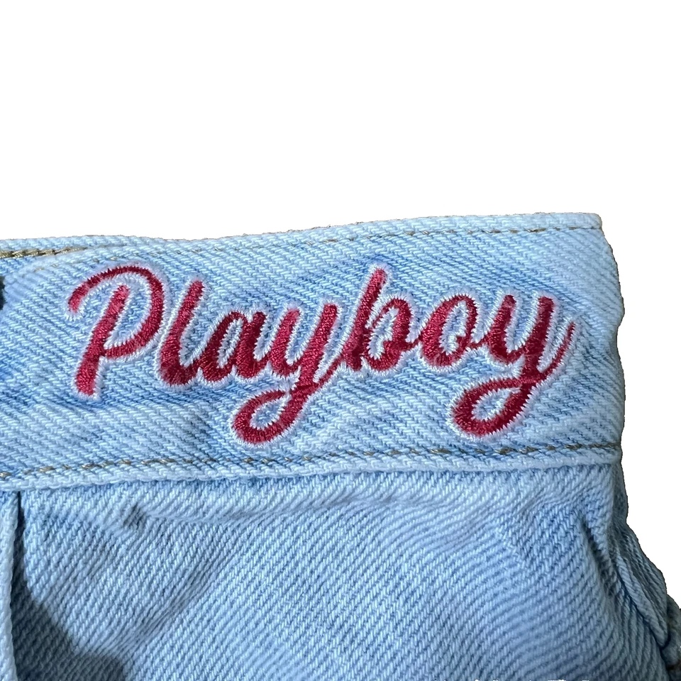 Pantalones Cortos Playboy X Pacsun Vintage Tiro Alto Botón Mosca Talla 26 Bling Bunny Nuevos sin Etiquetas Foto 2 de 4