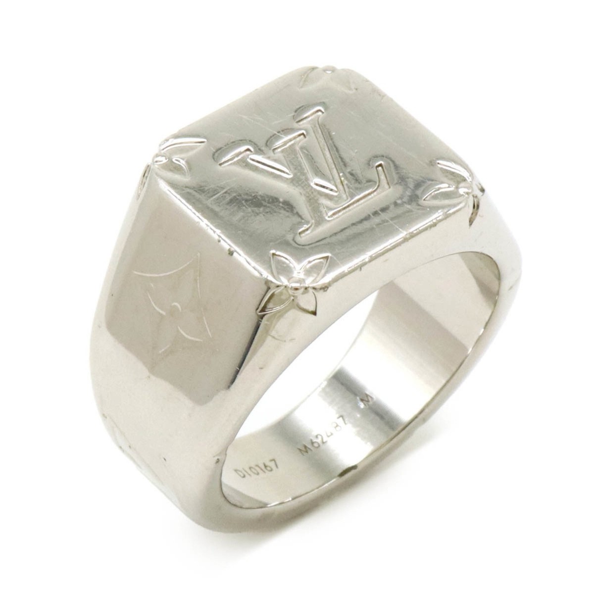 Louis Vuitton リング LOUIS VUITTON Louis Vuitton Signet Ring Monogram Wide Metal