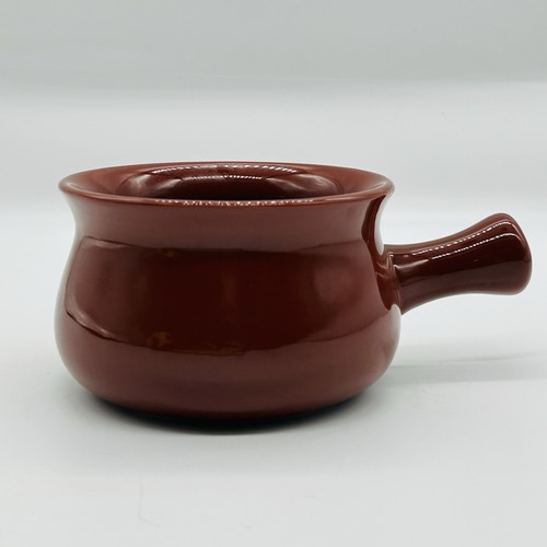 Vintage Buchase Brown Stoneware Soup/Chili Bowl With Handle 16 oz Unique Shape - Picture 2 of 8