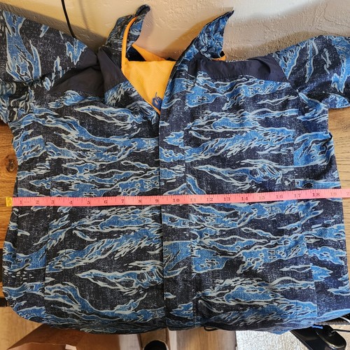 The North Face Boys XL Navy Blue Print Orange Lining Mesh Jacket 18/20 - Picture 7 of 9