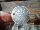 1860-O Seated Liberty Half Dollar "Holed" New Orleans Mint USA