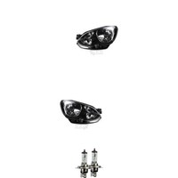 Halogen Scheinwerfer Frontscheinwerfer Set H4 Schwarz FüR VW UP Inkl. Lampen