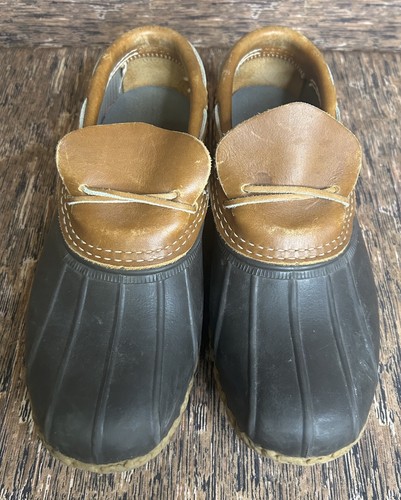 L.L. Bean Bean Boots Mocs Boots Shoes Brown Leather /Rubber Women’s Size 8 - Picture 3 of 10